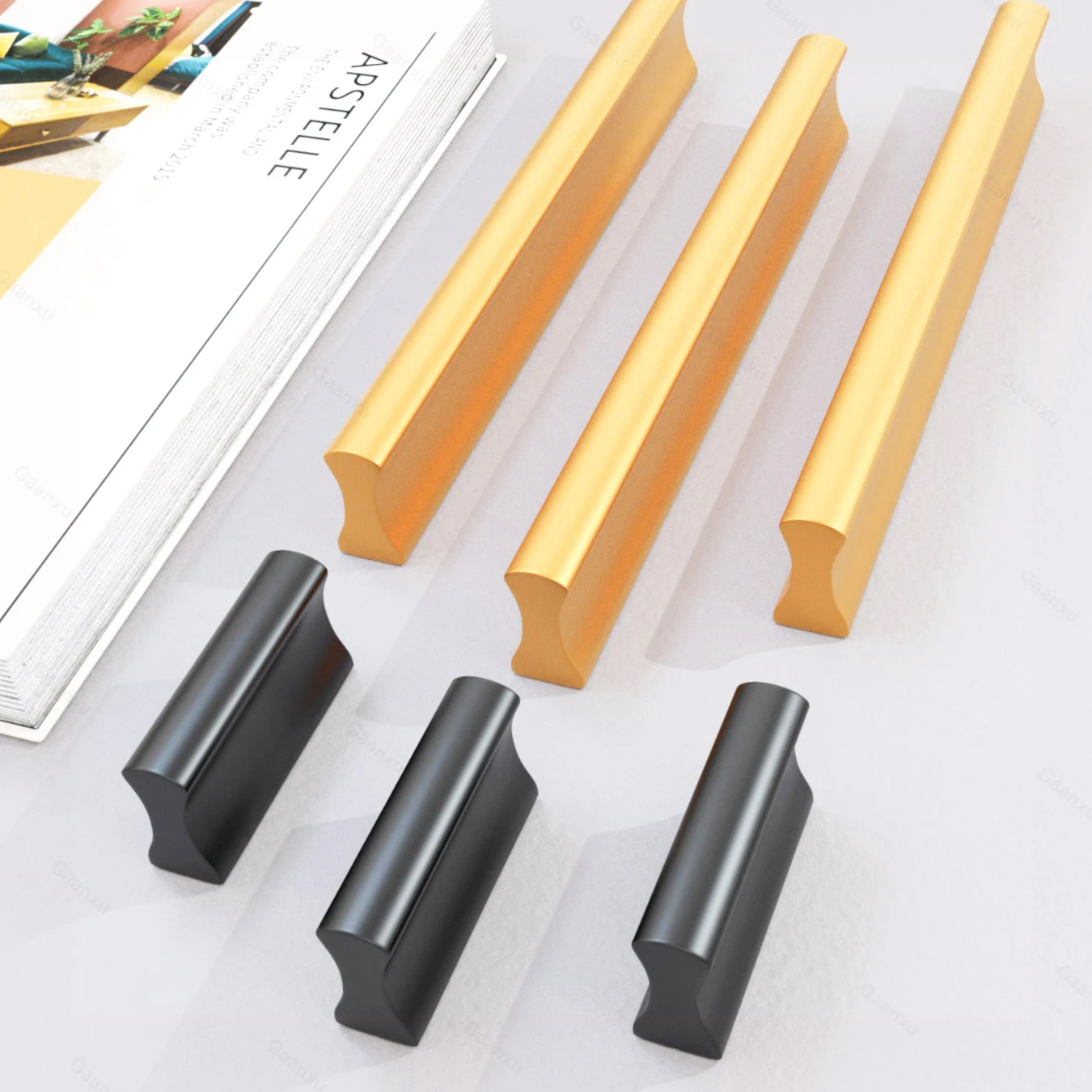Furniture Hardware Gold - American Long Cabinet Door Handles 32-800mm