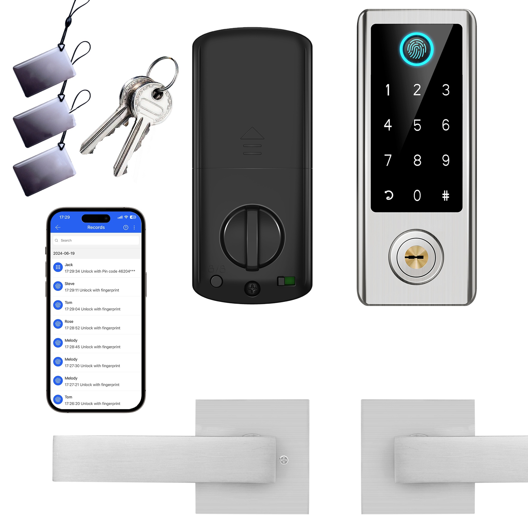 Door Handle Bar - Smart Locks For Front Door With