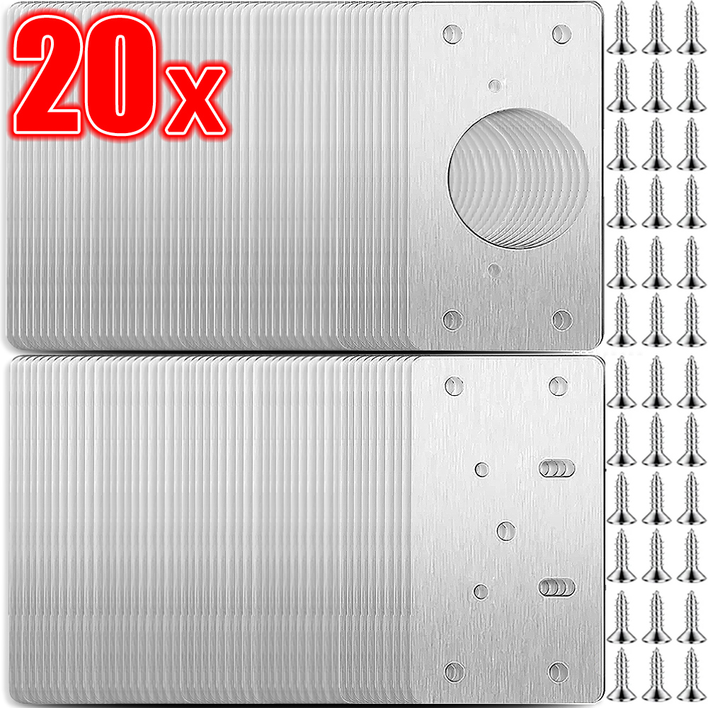 Furniture Hardware Repair - Cabinet Hinge Repair Plate Kit Kitchen