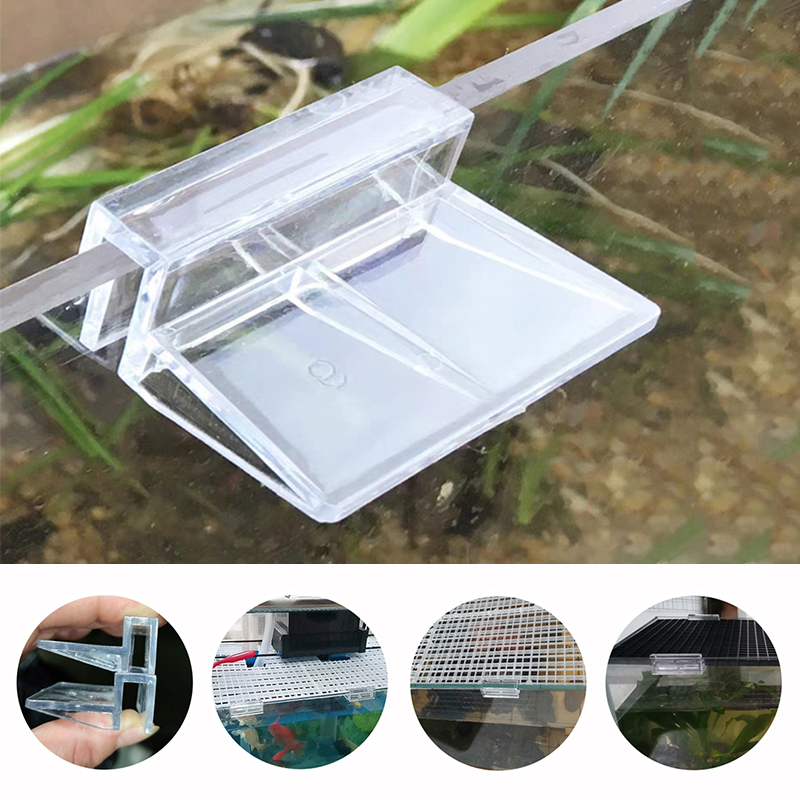 Shelf Bracket Pair - Fish Tank Acrylic Clips, Aquarium Lid