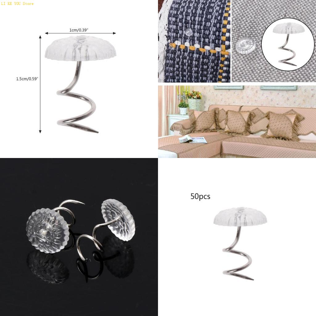 W3JE 50 Pcs Bedskirt Pins Clea - Furniture Upholstery Hardware 리뷰 및 가격