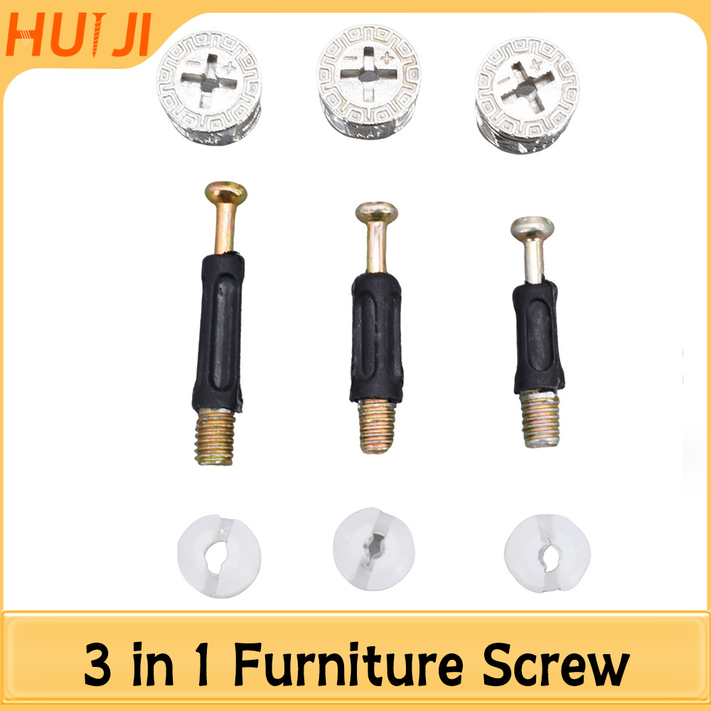 50/100Pcs 3 in 1 Furniture Con - Furniture Joinery Hardware 리뷰 및 가격