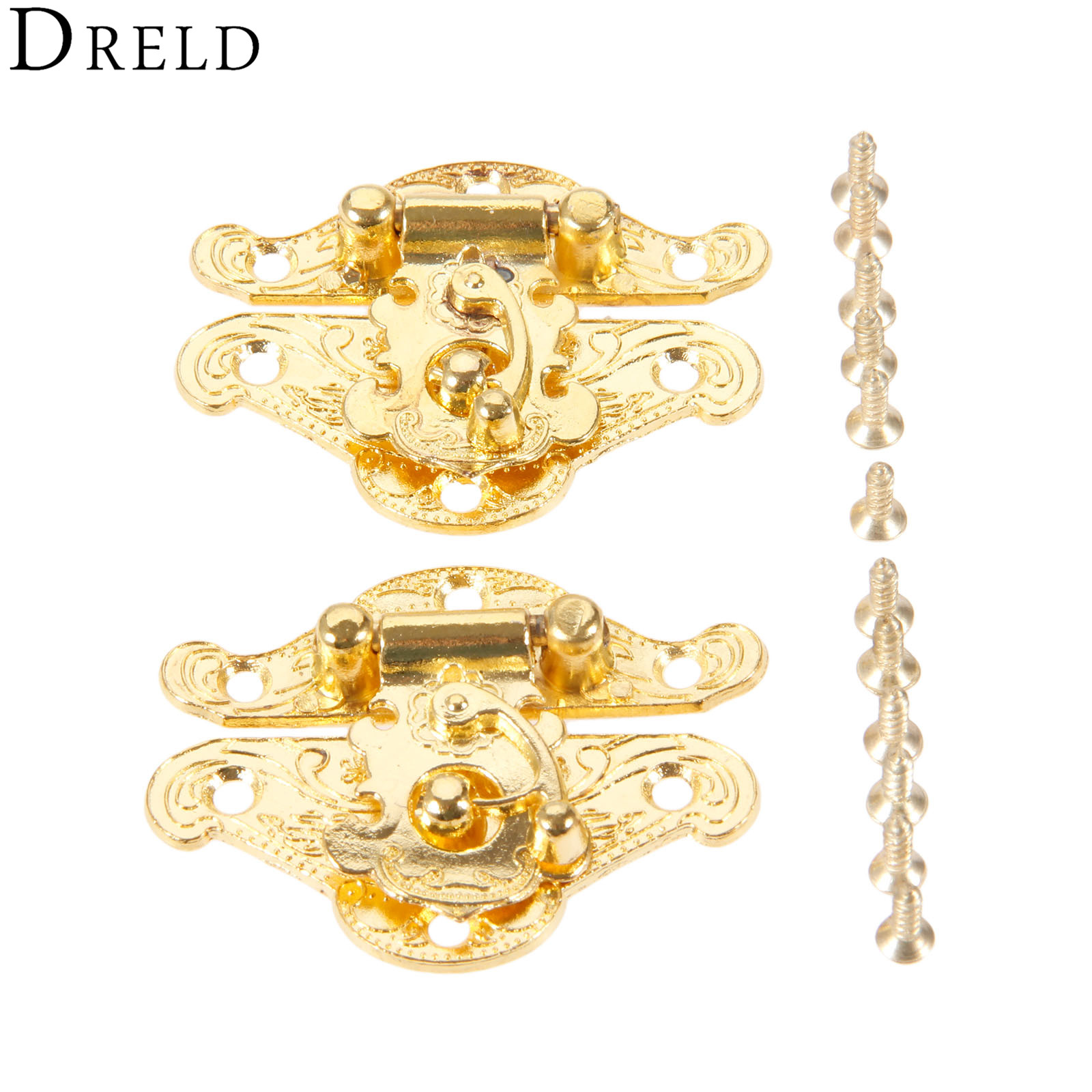 DRELD 2Pcs Antique Gold Box La - Furniture Hardware Gold 리뷰 및 가격