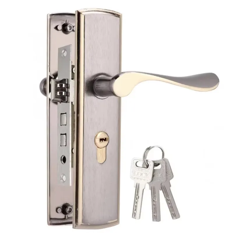 Gold Door Handle Lock Silent H - Furniture Hardware Gold 리뷰 및 가격