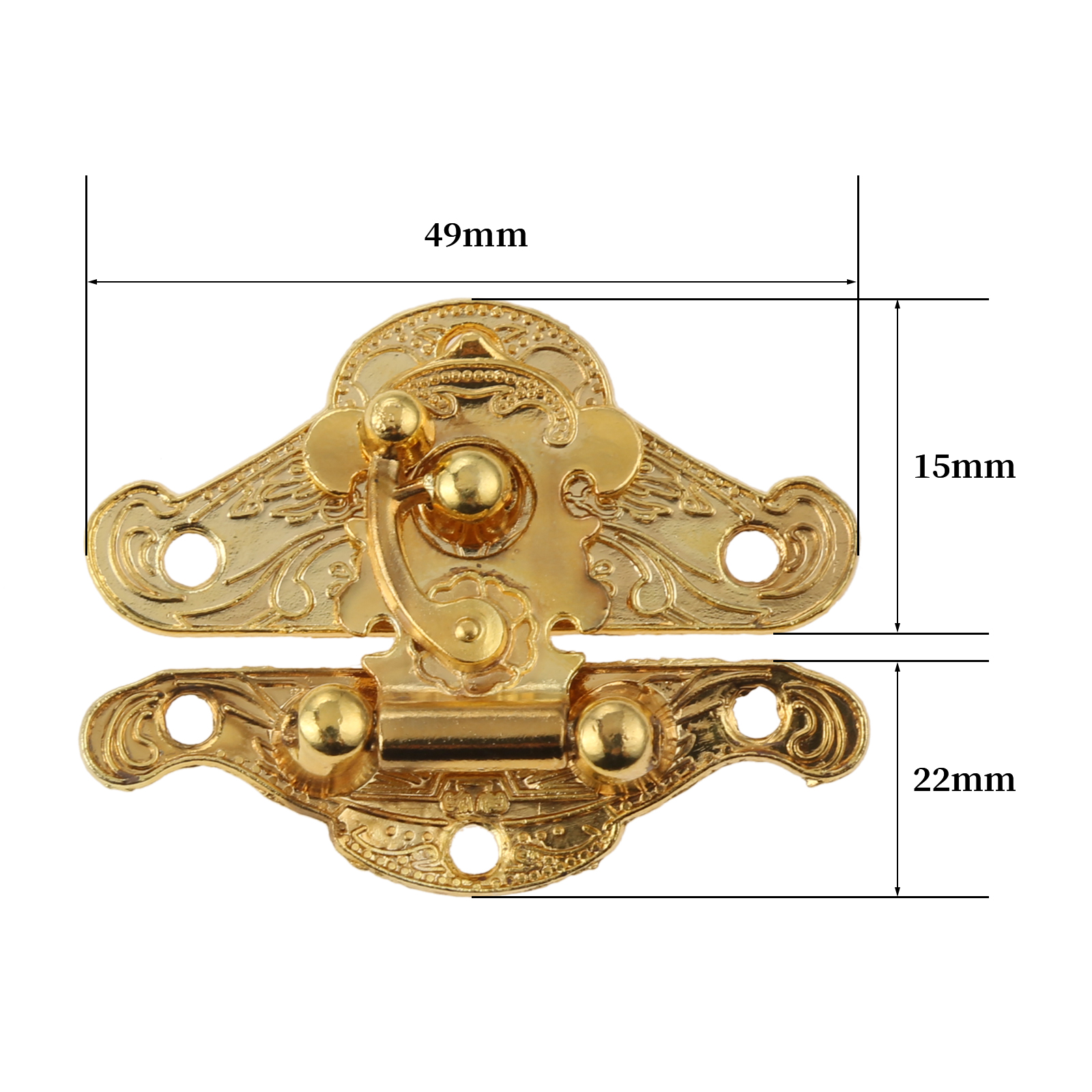 2 Pcs Antique Gold Box Hasp Lo - Furniture Joinery Hardware 리뷰 및 가격