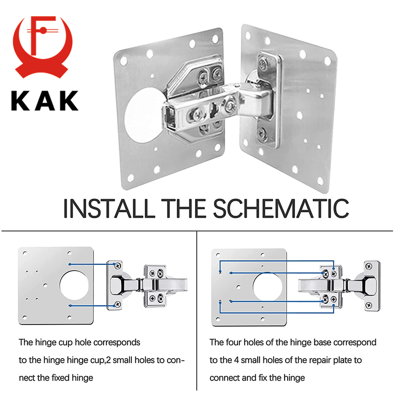 KAK 8pcs Hinge Repair Plate Br - Furniture Hardware Repair 리뷰 및 가격