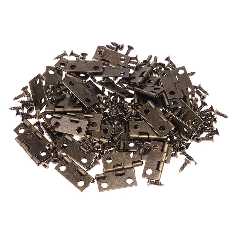 50pcs/box Hinges + 200 Screws  - Furniture Hardware Gold 리뷰 및 가격