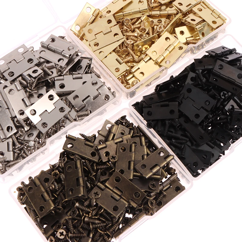 50pcs/box Hinges + 200 Screws  - Furniture Hardware Gold 리뷰 및 가격