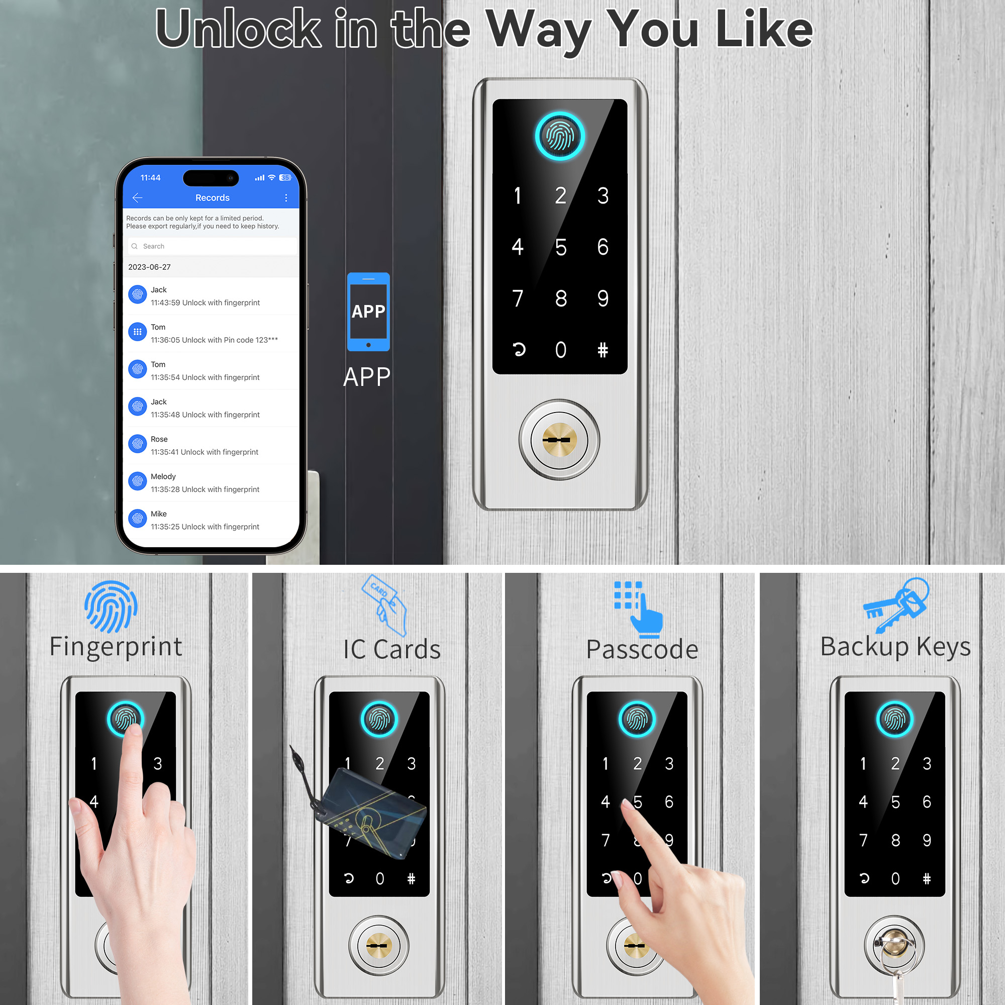 Smart Locks For Front Door Wit - Door Handle Bar 리뷰 및 가격