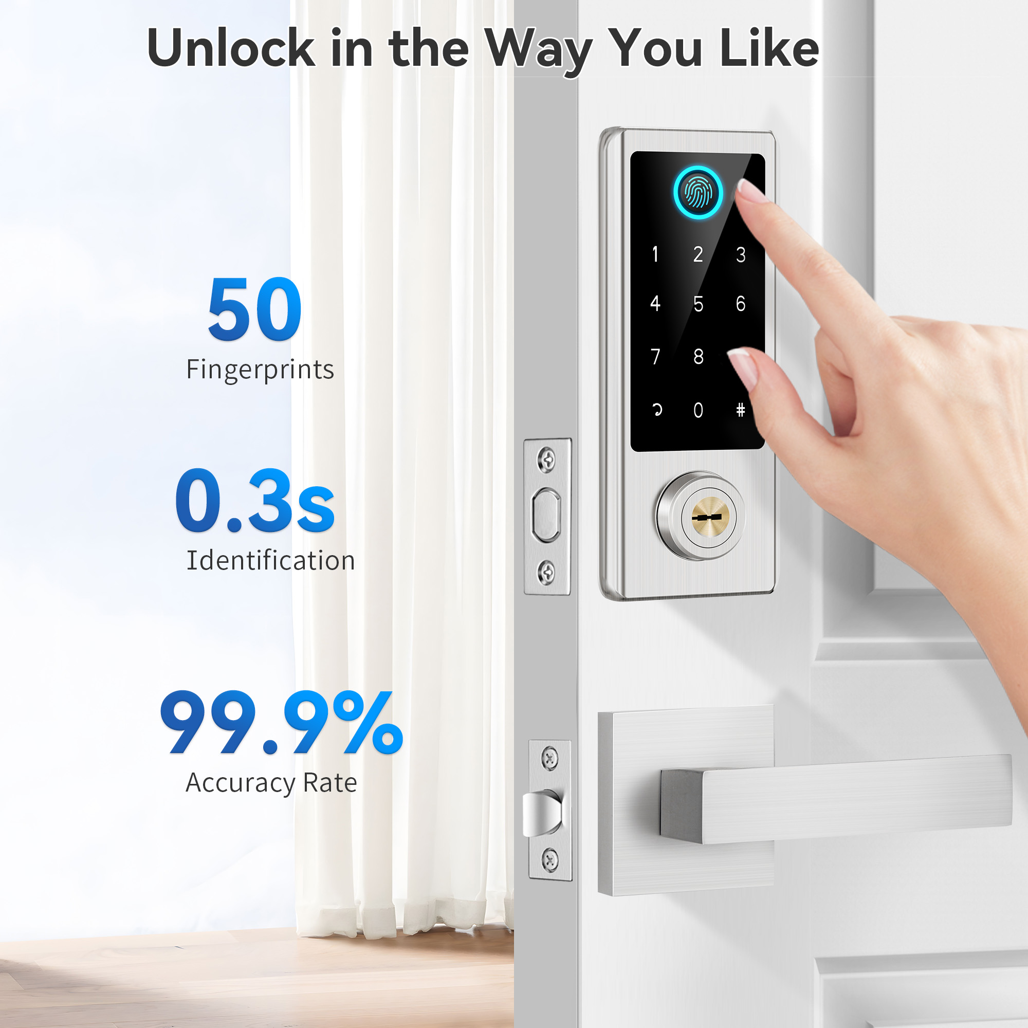 Smart Locks For Front Door Wit - Door Handle Bar 리뷰 및 가격