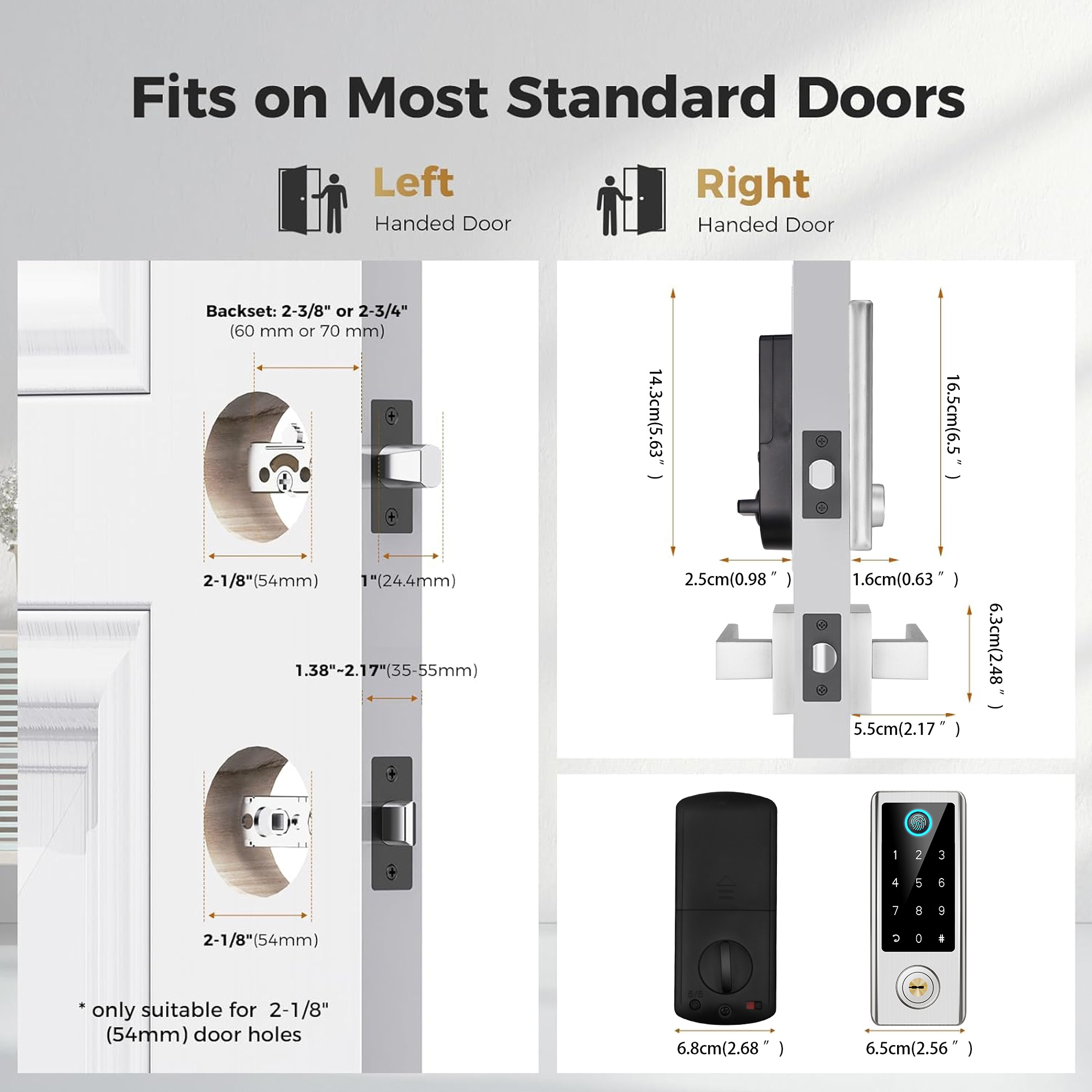 Smart Locks For Front Door Wit - Door Handle Bar 리뷰 및 가격