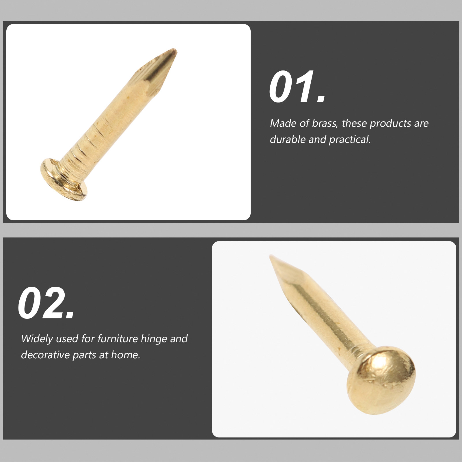 200Pcs Brass Nails Round Head  - Furniture Upholstery Hardware 리뷰 및 가격
