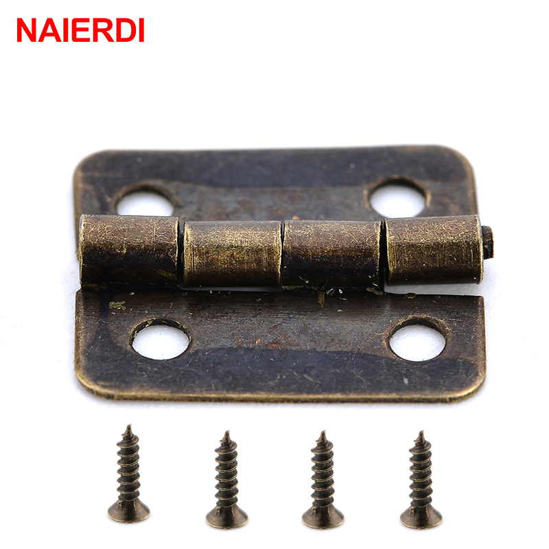 50PCS NAIERDI Antique Hinge Mi - Furniture Hardware Gold 리뷰 및 가격